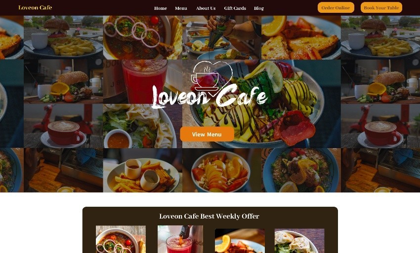 Cafe & Restaurant Website